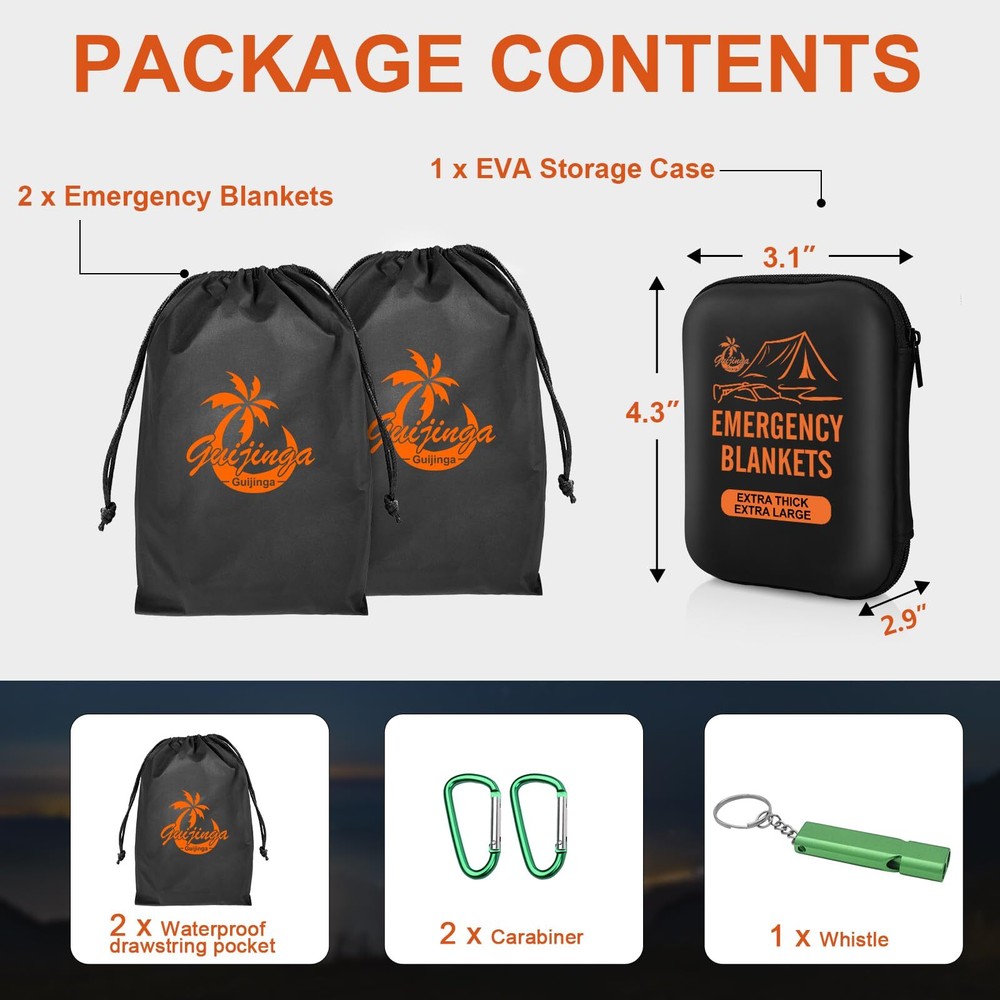 Emergency Blankets For Survival 2pack/4pack Space Blankets Gigantic & Extremely