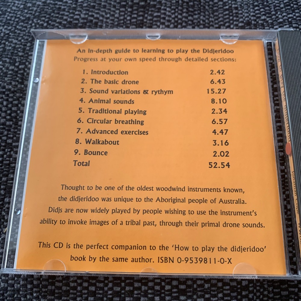 HOW TO PLAY THE DIDJERIDOO CD - A PRACTICAL GUIDE FOR EVERYONE Jonathan Cope