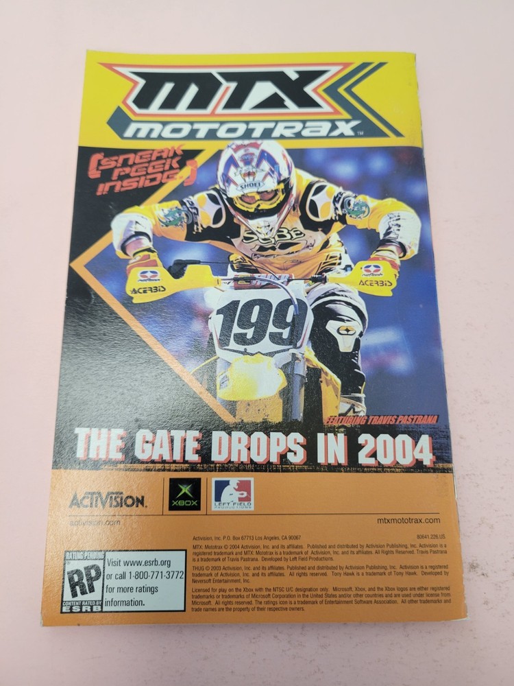 Tony Hawk's Underground (Microsoft Xbox, 2003) Manual Only