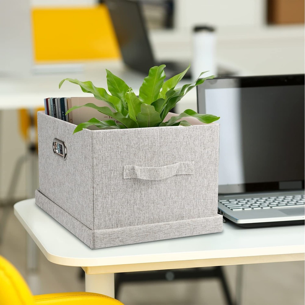 Medium 15" 21 Quart Collapsible Stackable Storage Bins with Lids, 5 Packs Bei...