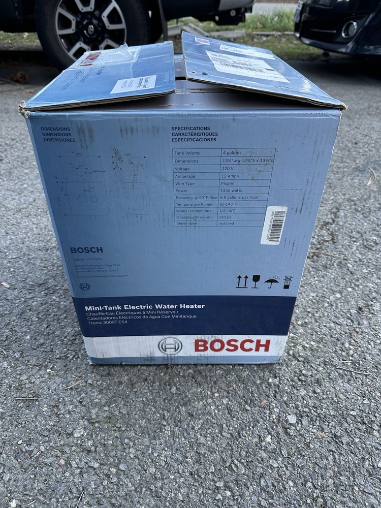 Bosch Electric Mini-Tank Water Heater Tronic 3000 T 4-Gallon (ES4) - Elimina...