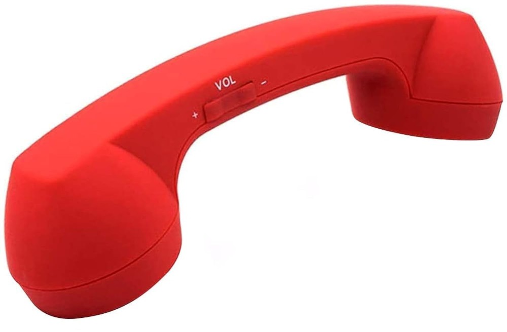 Retro Phone Handset with Wireless Bluetooth & USB Handsets Radiation Proof Red