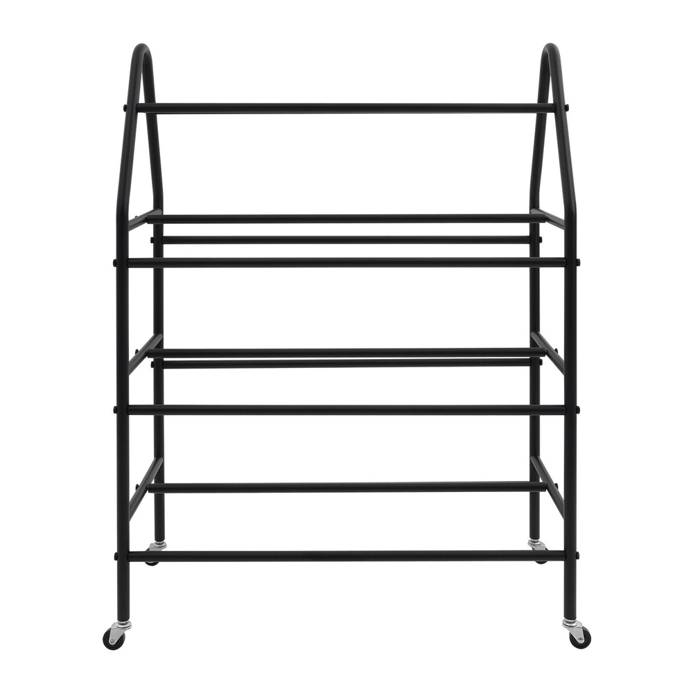 4 Tier Rolling Printer Filament Storage Rack, Filament Spool Holder with Wheels