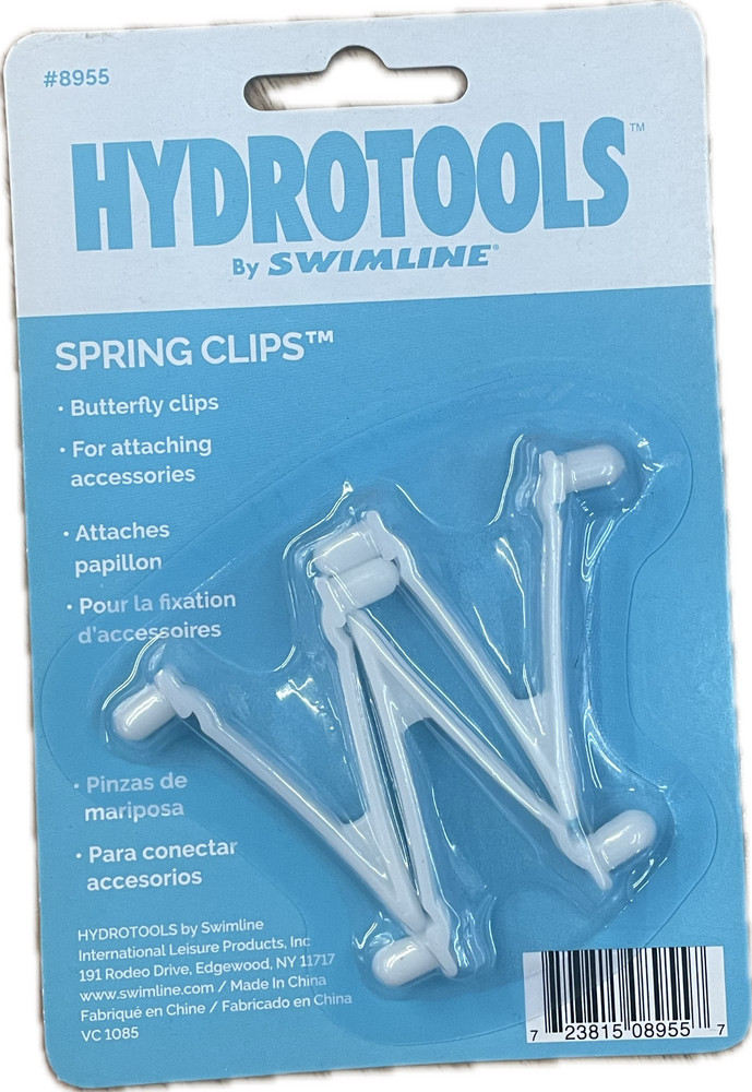 POOL BRUSH & VACUUM HANDLE - BUTTERFLY SPRING CLIPS