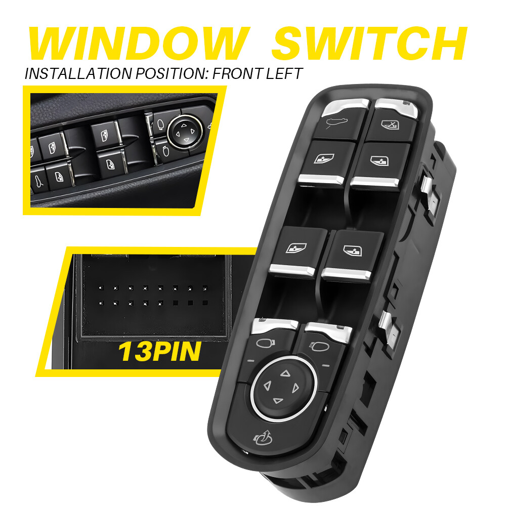 Driver Left Side Window Switch Control 7PP959858 For 2011-2014 Porsche Cayenne