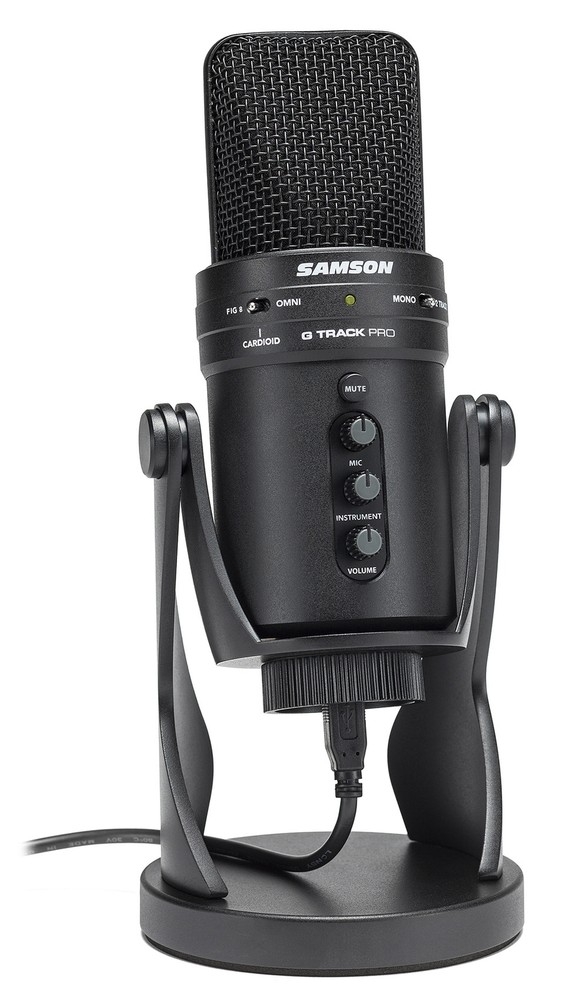 SAMSON G-Track Pro USB Recording Microphone Mic+Audio Interface+Pop Filter