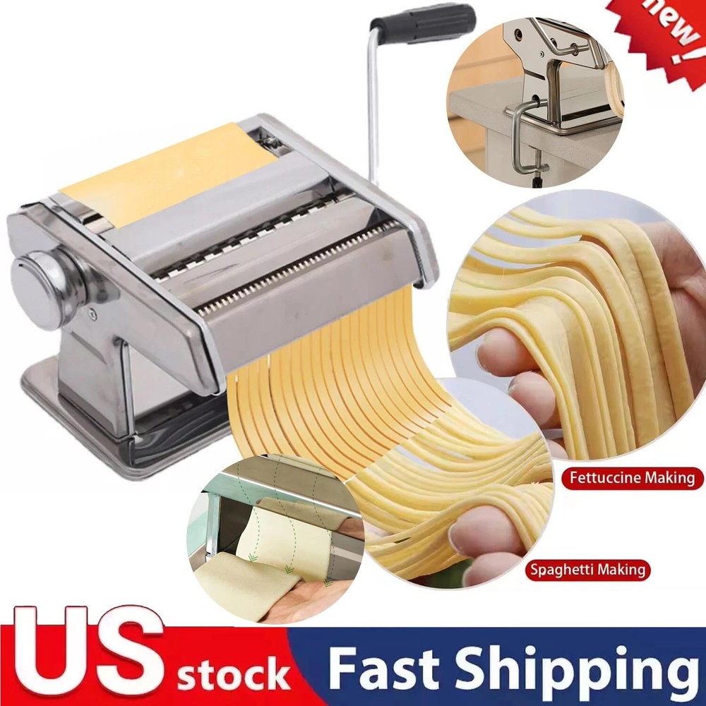 Stainless Fresh Pasta Maker Roller Machine for Spaghetti Noodle Kitchen Tool