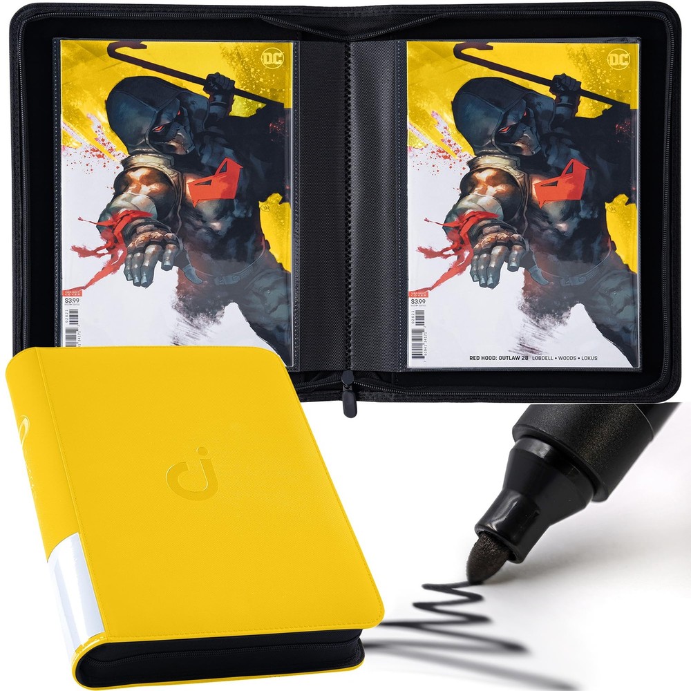D DACCKIT Comic Binder Comic Book Album with Sleeves Fits Regular Comics Comic S