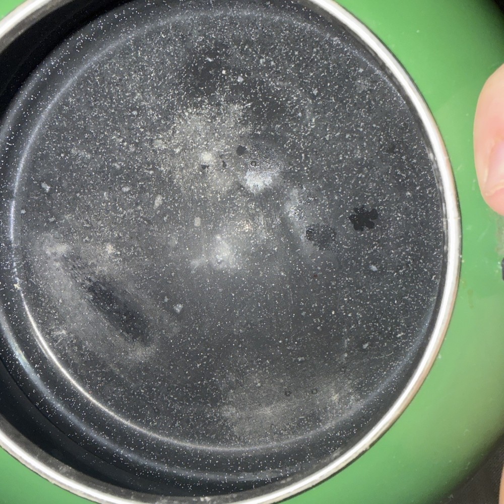 Le Creuset 1.7 Qt Tea Kettle Green Enamel Folding Handle Pull-Out Spout Whistle