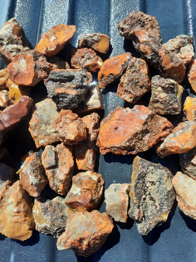 Red/Yellow Jasper Agate Chert Nodule Botryoidal Rough Lot!