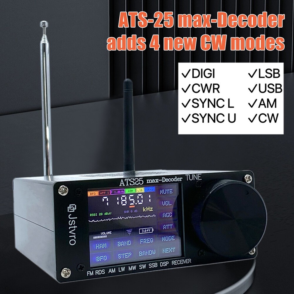 ATS25max-Decoder Si4732 Full Band Radio Rece-iver DSP SW w/ Activation Code