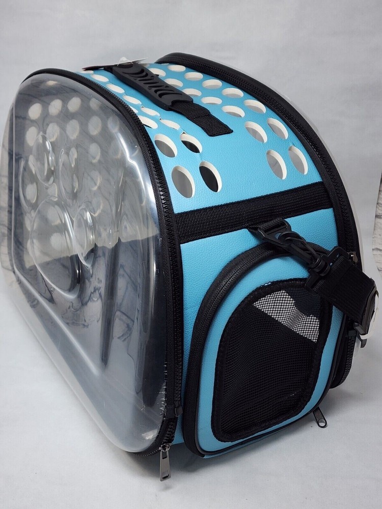Super Cute Pet Carrier - Pink/Blue/Clear