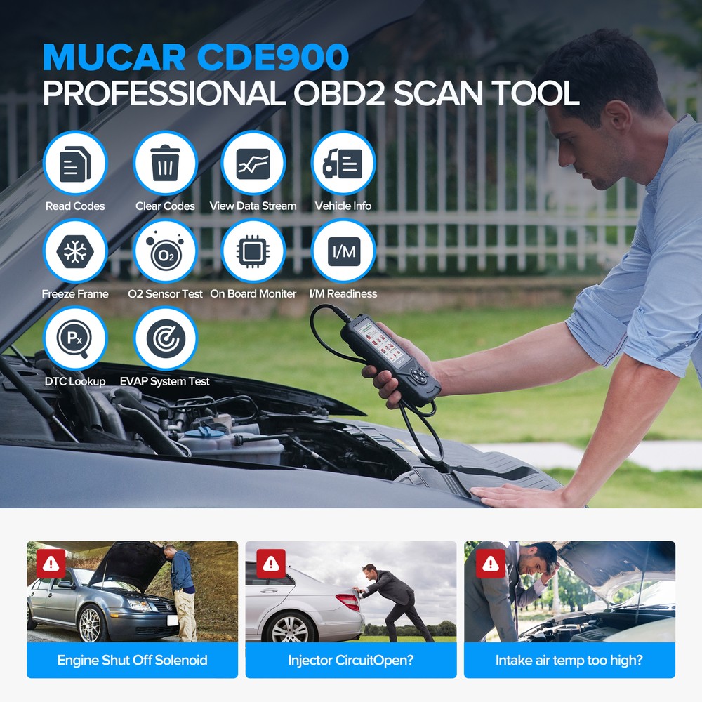 2024 Automotive Scanner OBD2 Code Reader Car Diagnostic Tool Engine Fault