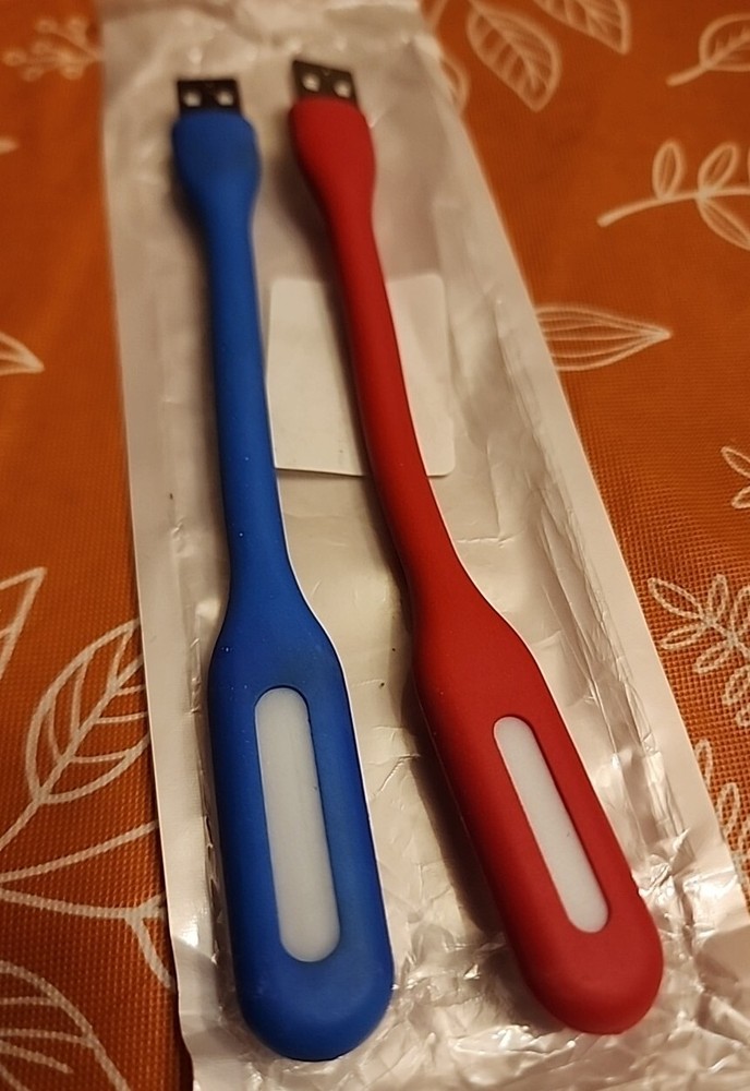 2 - Flexible USB LED Lights Lamps Keyboard Study Reading Notebook Laptop PC