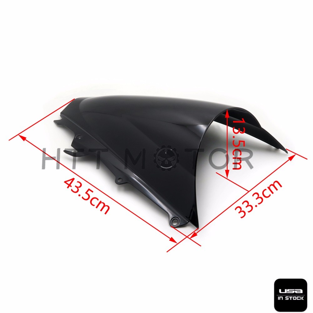 Windshield WindScreen Double Bubble For Triumph Daytona 675 2009-2012 Black US