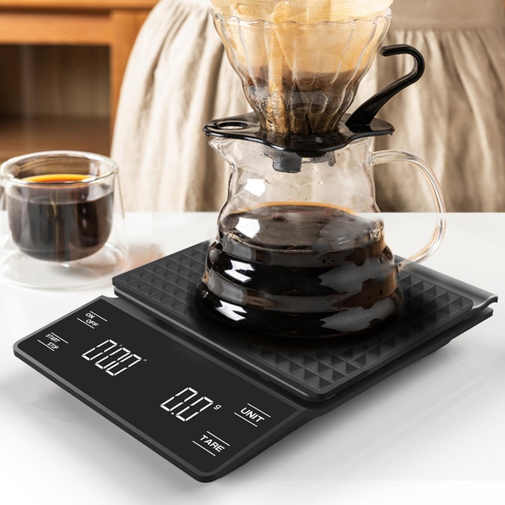 Precision Coffee Scale with Timer, 3kg Capacity, 0.1g Accuracy, LCD Display