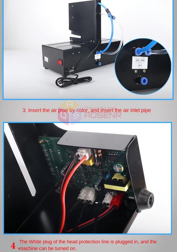 Three-head Pneumatic Stapler Pneumatic Binding Machine Automatic Binder 110V