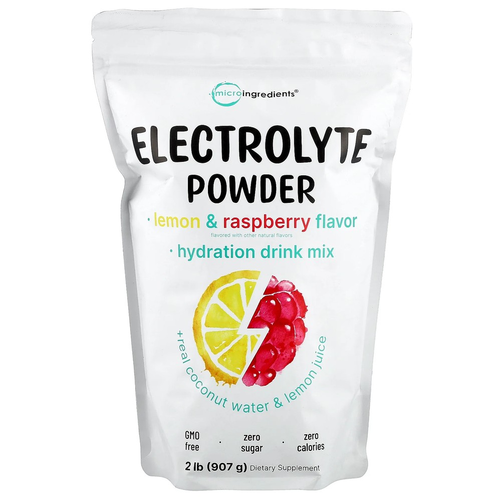 Electrolyte Powder, Lemon & Raspberry, 2 lb (907 g)