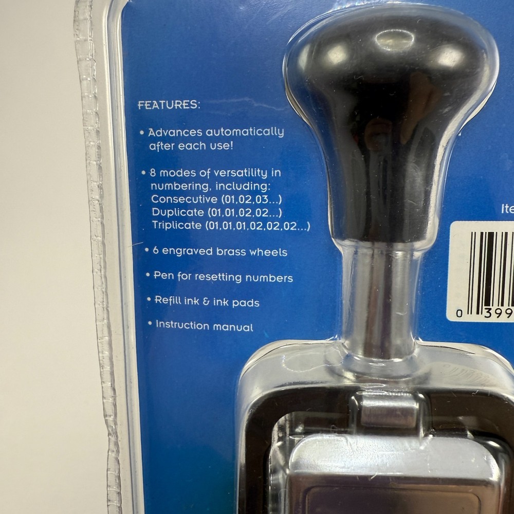 NEW Cosco Self-Inking Hand-Held Automatic Numbering Machine 8 Modes