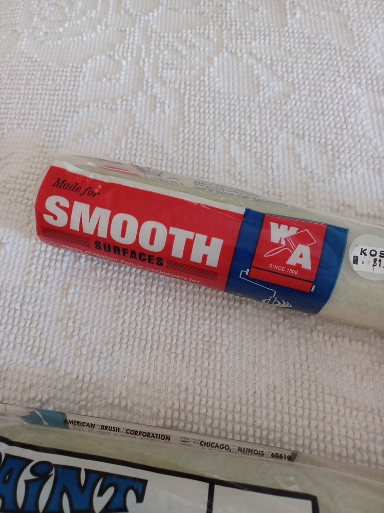 WA Painter Roller 2 Refills Smooth Surface Mohair Vintage