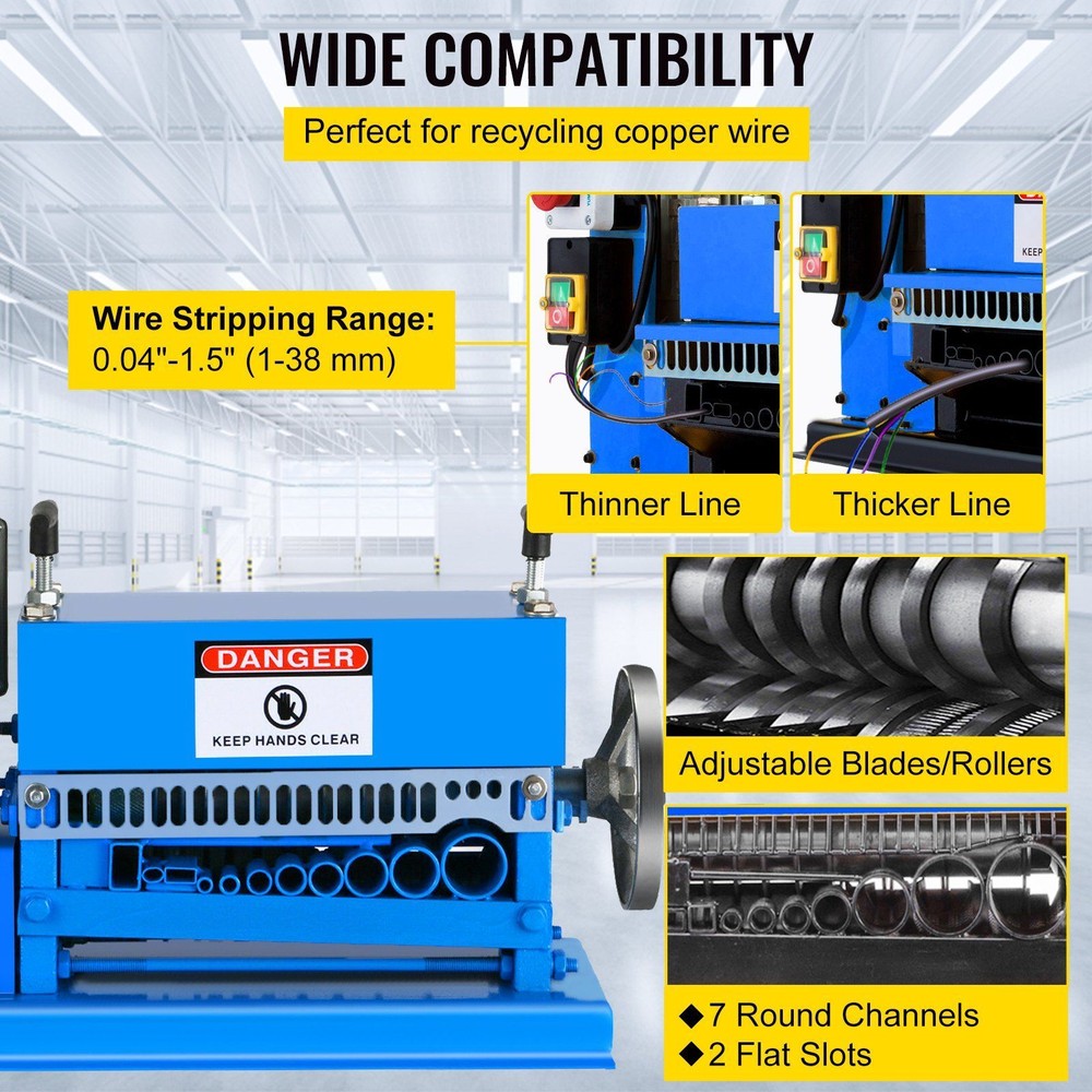 Wire Stripping Machine DA 0.06 inch -1.5 inch,Wire Stripper Machine 11 Channels