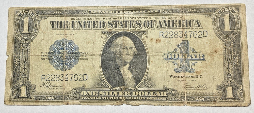 1923 $1 Large Size Silver Certificate Low Condition