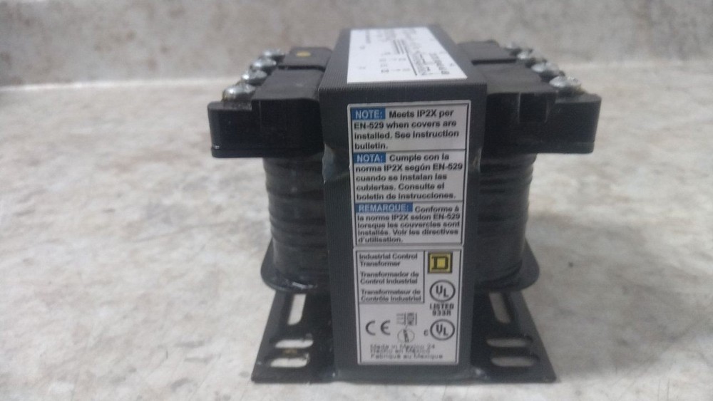 Square D 9070T75D14 208VAC Input 24VAC Output 75VA Control Transformer