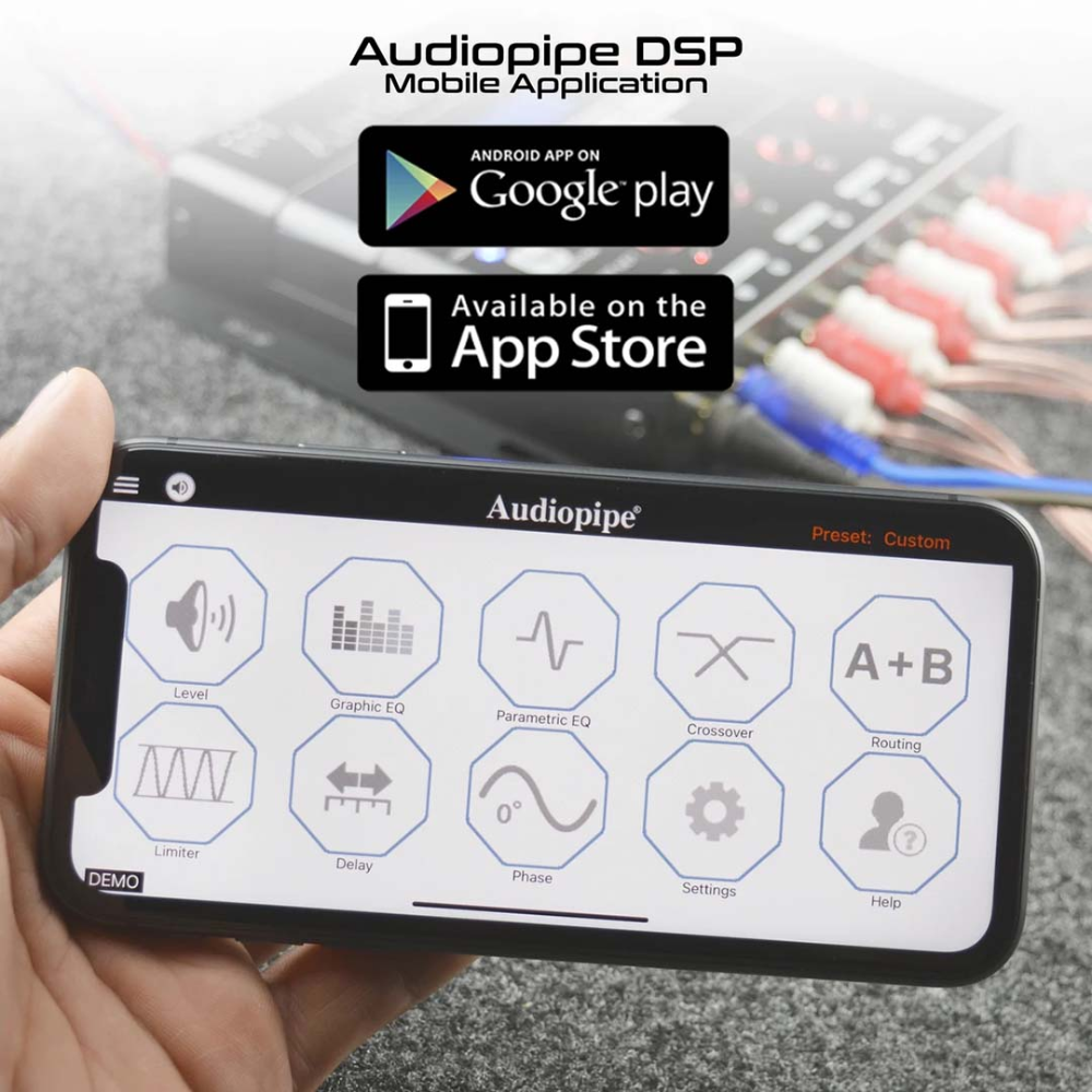 Audiopipe ADSP-CLEAN-APP Digital Signal Processor with Remote Mobile Application