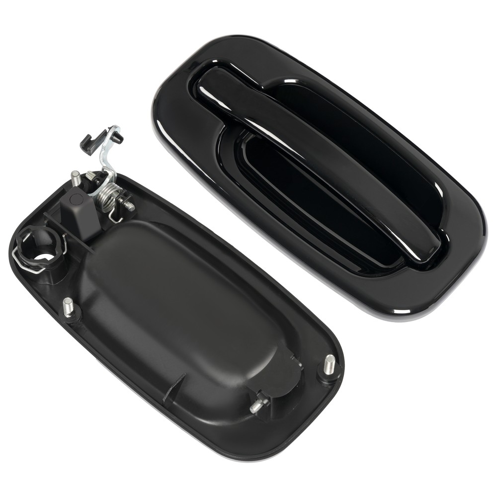 2Pc Front Outer Door Handle Set For 1999-2007 Chevy Silverado 1500 Glossy Black