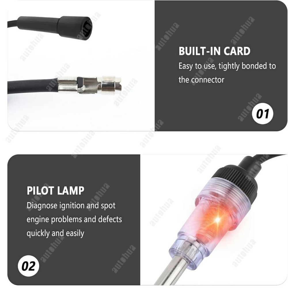 Spark Plug Tester w/ Indicator Lights Universal Ignition Coil Tester Tools 1Pcs