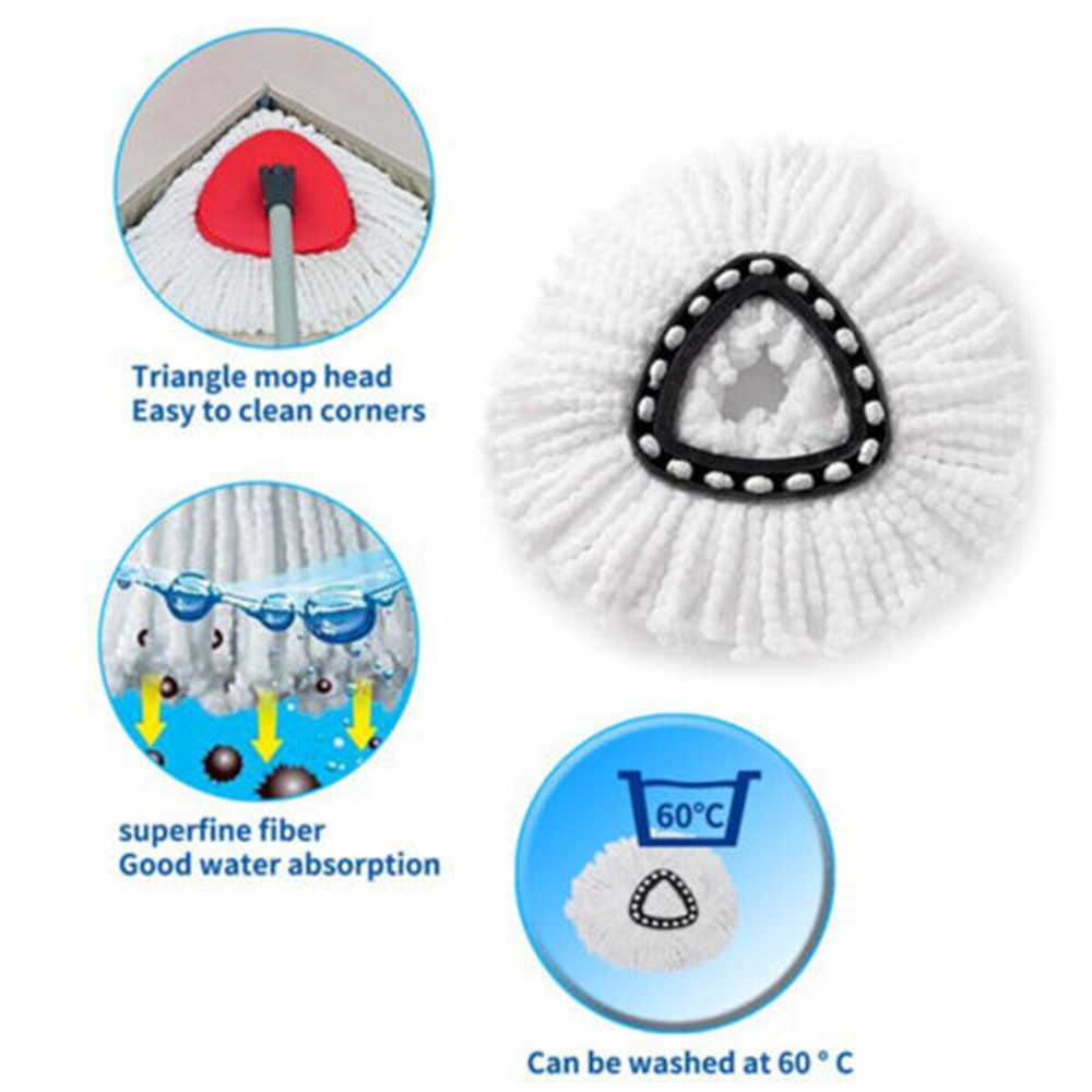 Replacement Microfiber Mop Head Easy Clean Wring Refill For O-Cedar Spin Mop US