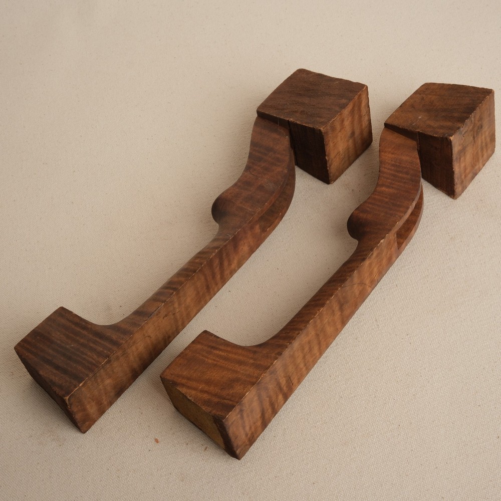 2 Old 4/4 Violin Scrolls Necks #VB273