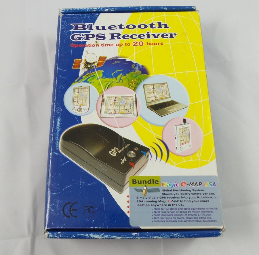 Vintage GoPass 16-Ch Bluetooth GPS Receiver - Magic e-Map Software (GPT-700)
