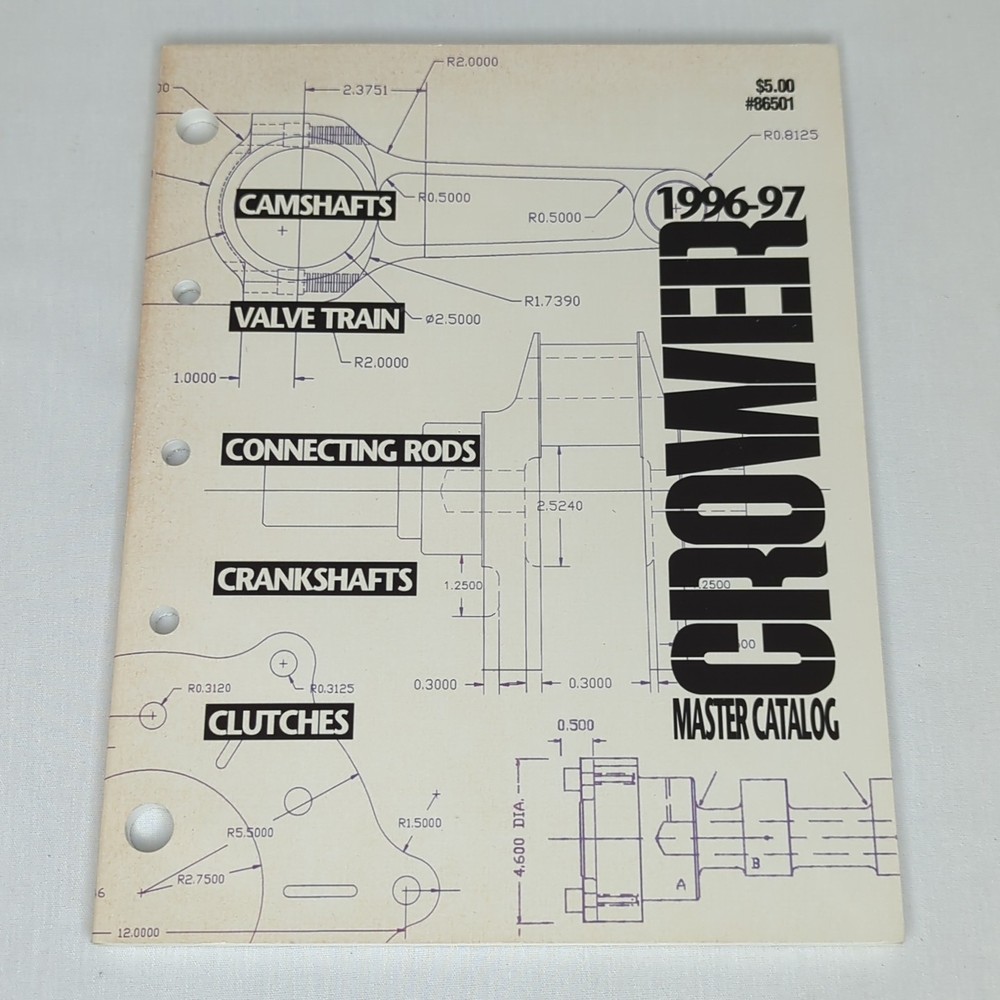 Crower Master Catalog #86501 from 1996-97