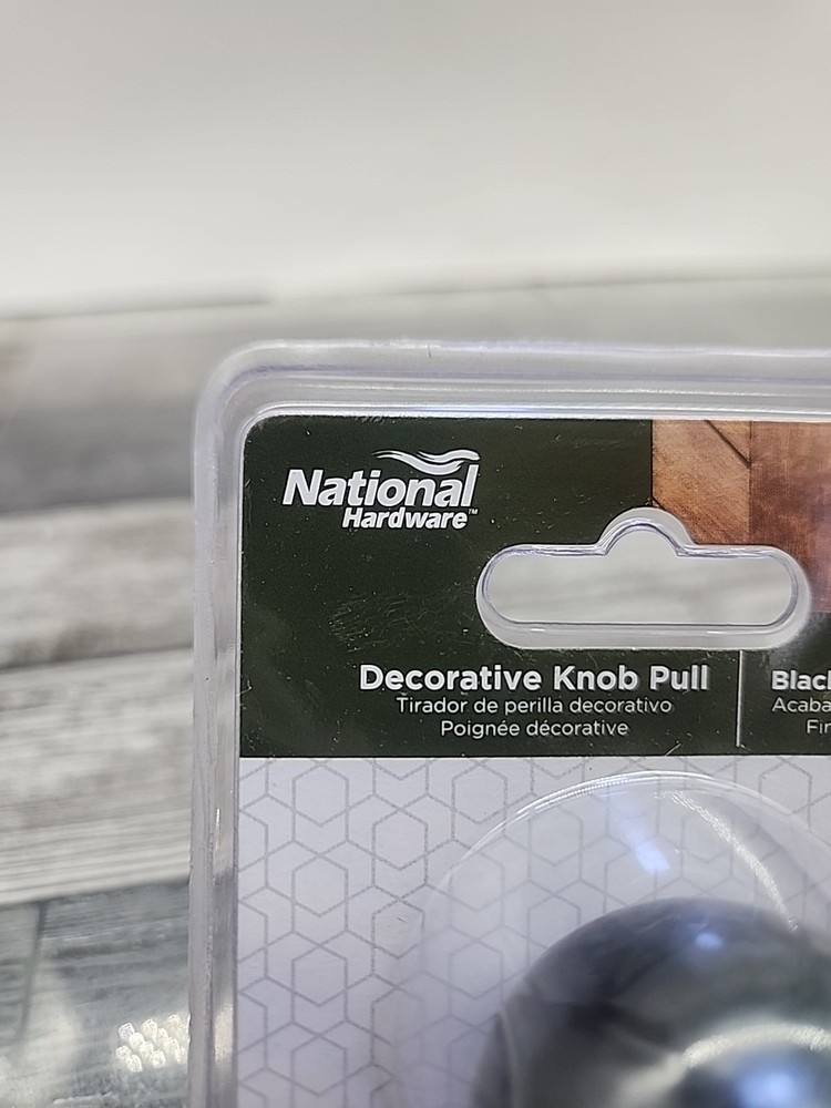 National Hardware Decorative Knob in Black 2Pack [132]