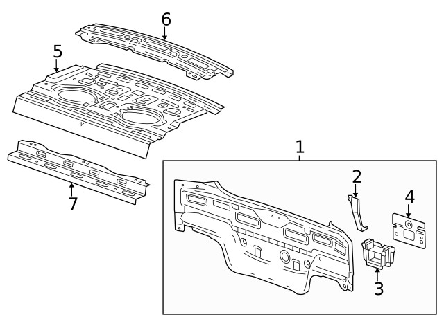 Genuine GM Rear End Panel 22805148