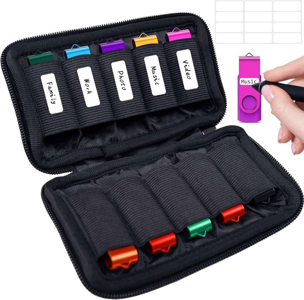 Flash Drive Case USB Storage Case USB Holder Storage Bag for USB Flash Drive US.