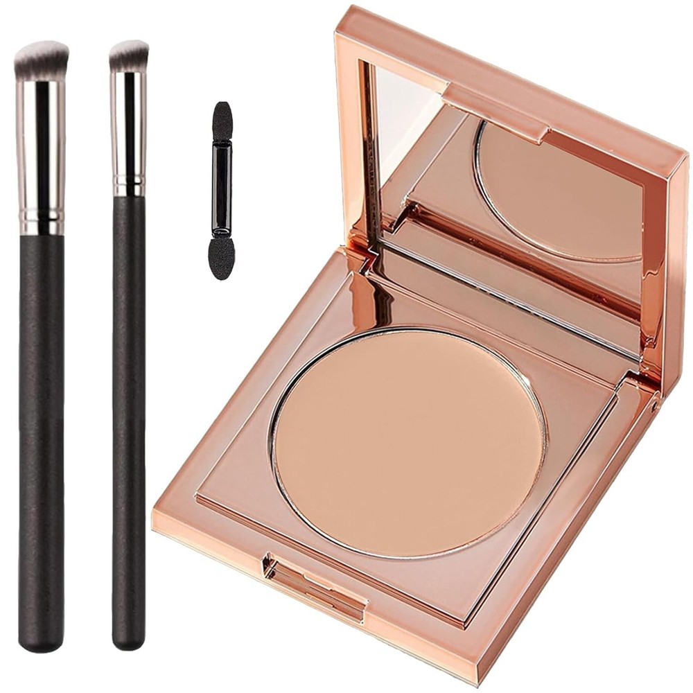 Colored Clay CC Undereye Corrector Concealer Light-Medium Peach 3 Brushes