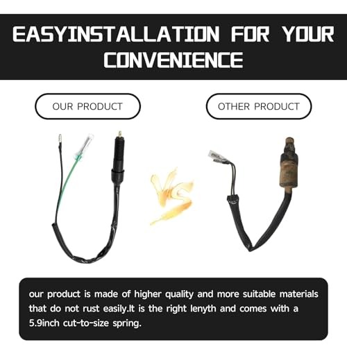 Rear Foot Brake Switch Cable, Pure Copper Core Waterproof Tail Light Switch