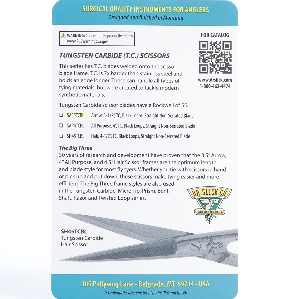 Dr. Slick Tungsten Carbide Scissors - 3.5"