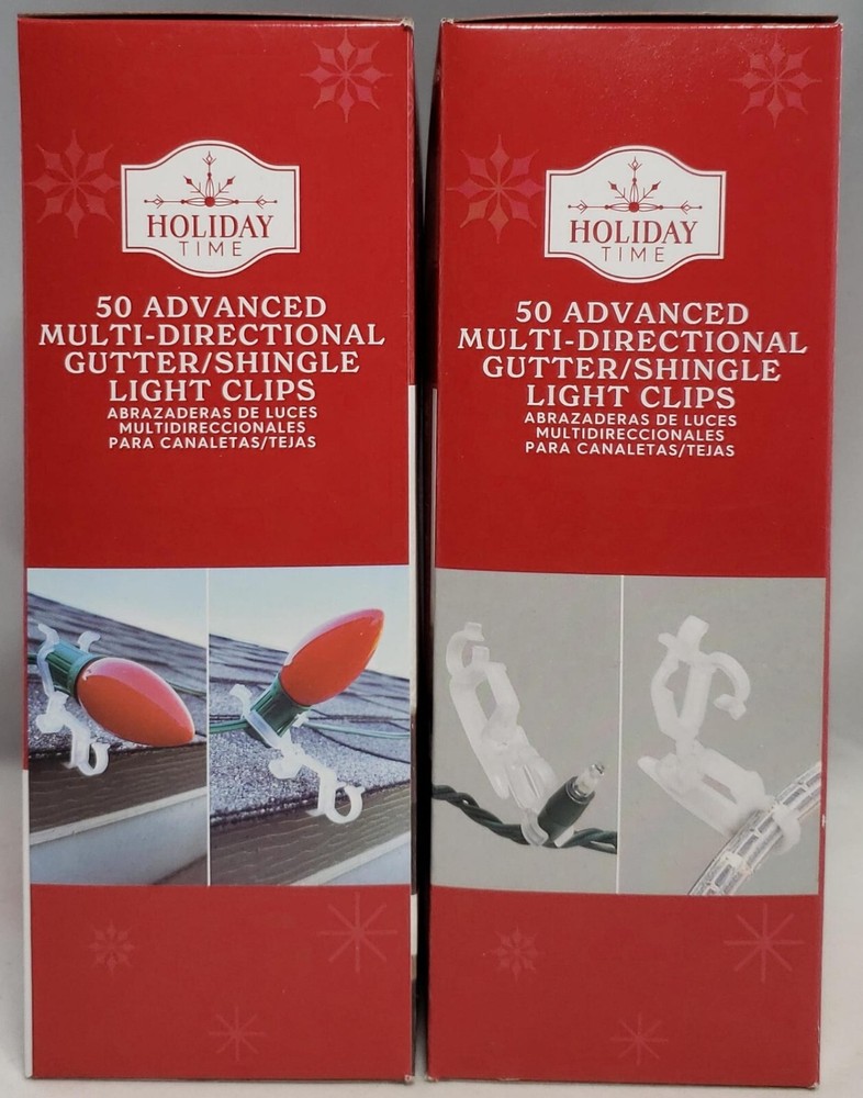 Holiday Time Advanced Multi-Directional Gutter/Shingle Light Clip 50 Count