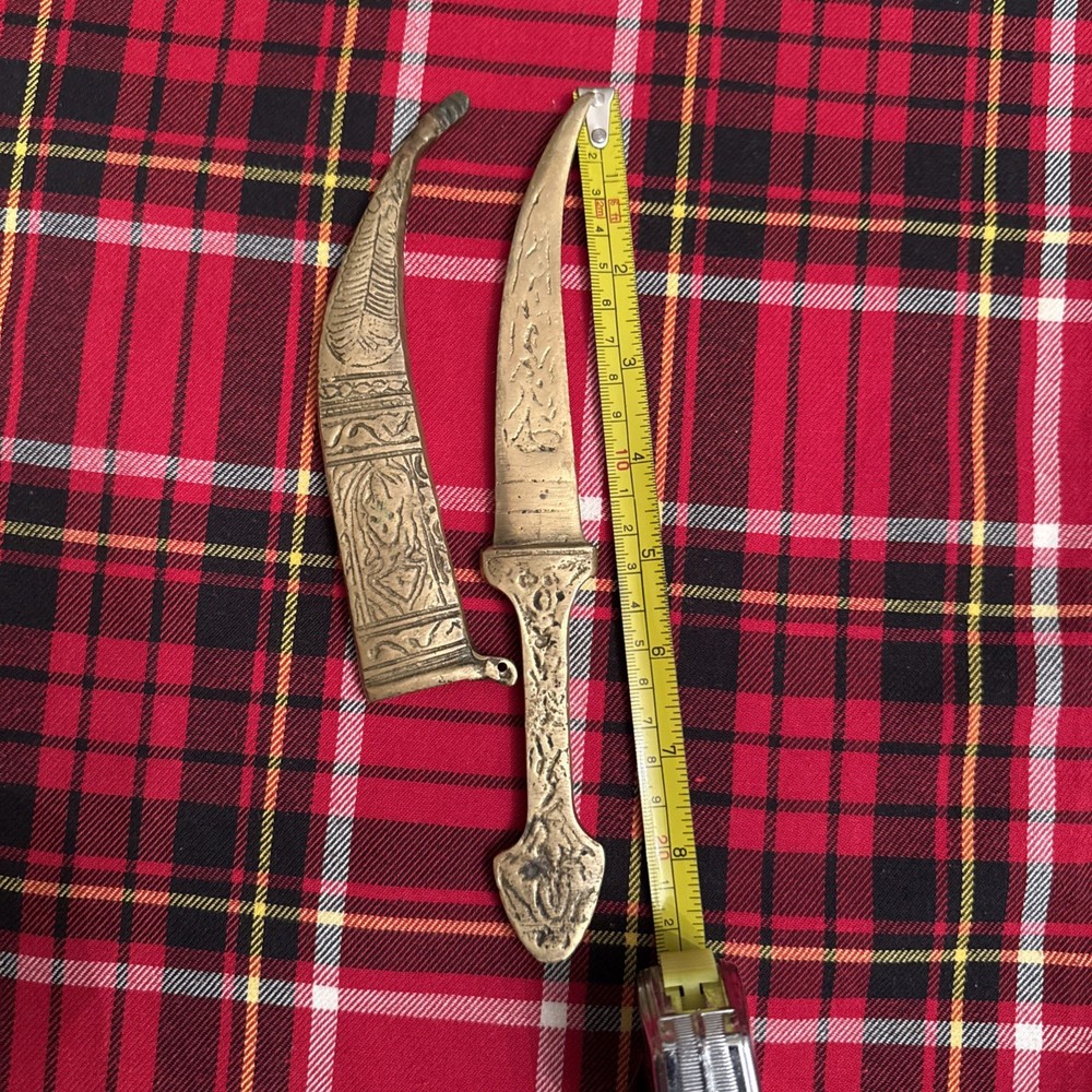 Middle Eastern Old ornate brass Dagger