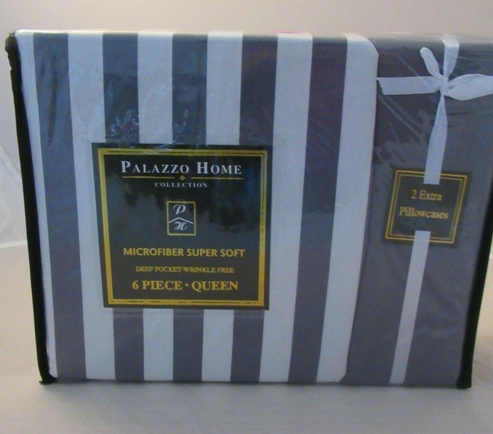 Palazzo Home 5TH Ave Hotel Quality Microfiber Extra Deep 6 Pc Queen Set Sheets