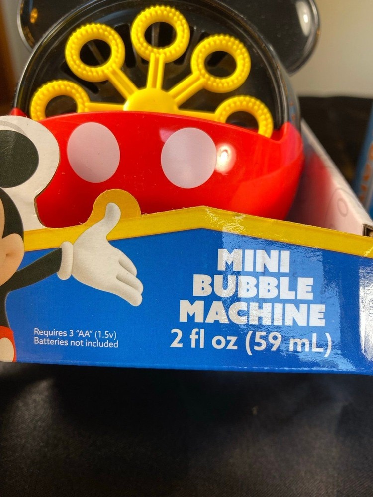 Disney Jr Mickey Mouse Mini Bubble Machine-Summer Eclipse Spinning Sprinkler NEW