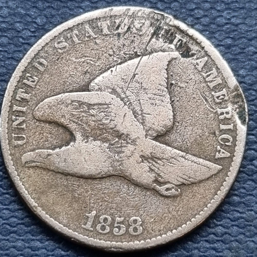1858 Flying Eagle Cent 1c Circulated #97886
