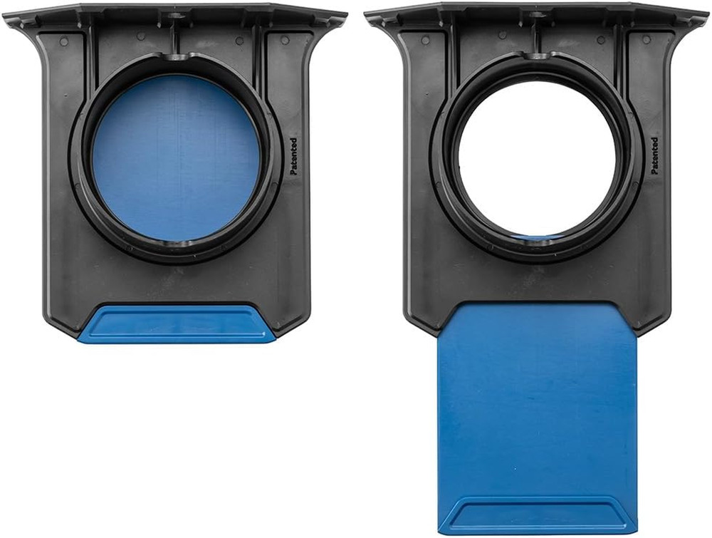 4" to 4" Ready-Mount Self Cleaning Blast Gate – Durable Polymer Dust Control Val