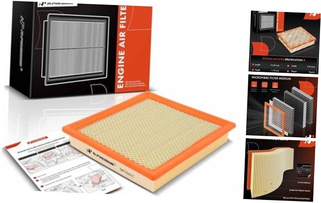 Engine Air Filter Compatible with Ford & Lincoln Models - Standard Air Filter