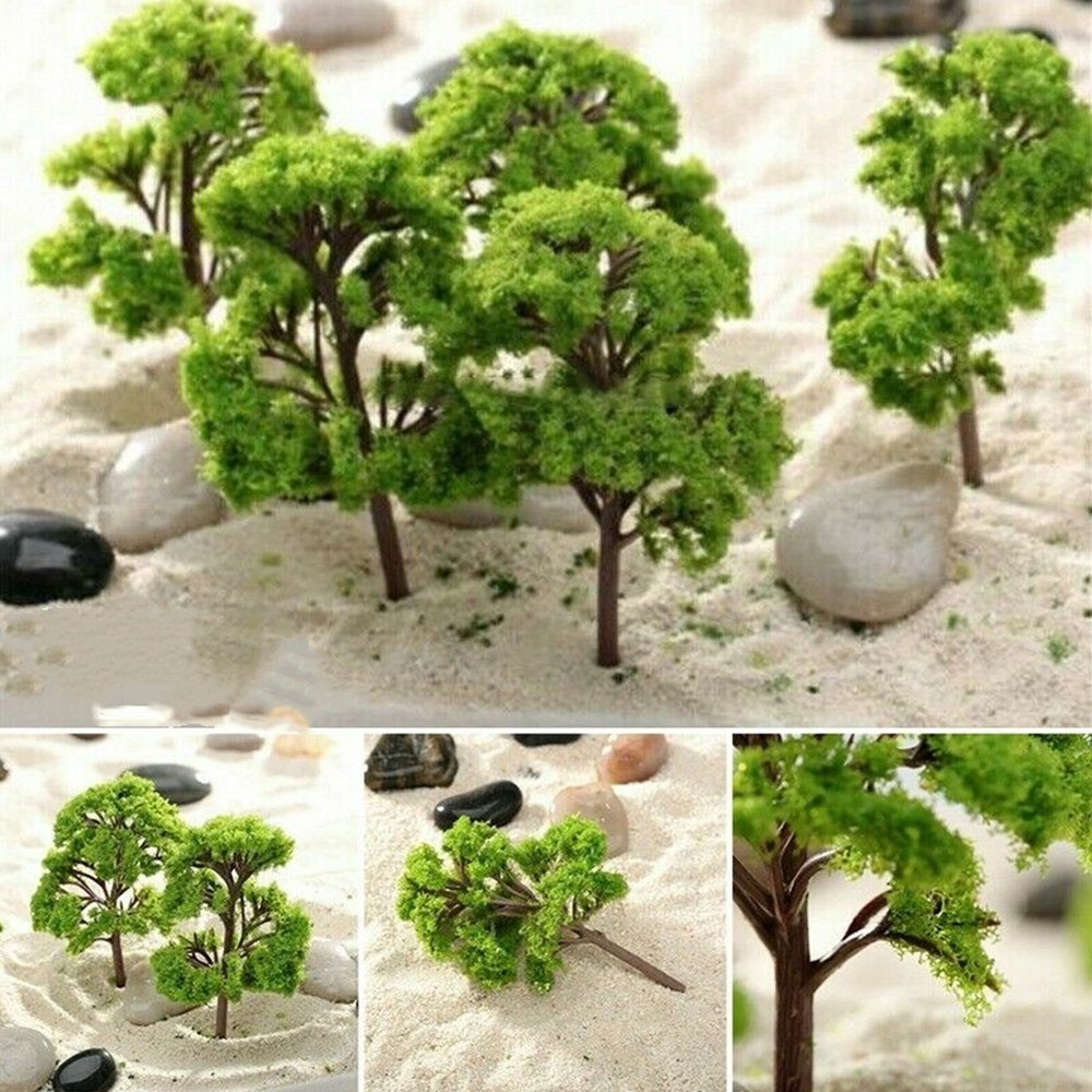 Model Tree Park Scenery Pure Handmade Scale Tree Train Railroad About 4CM