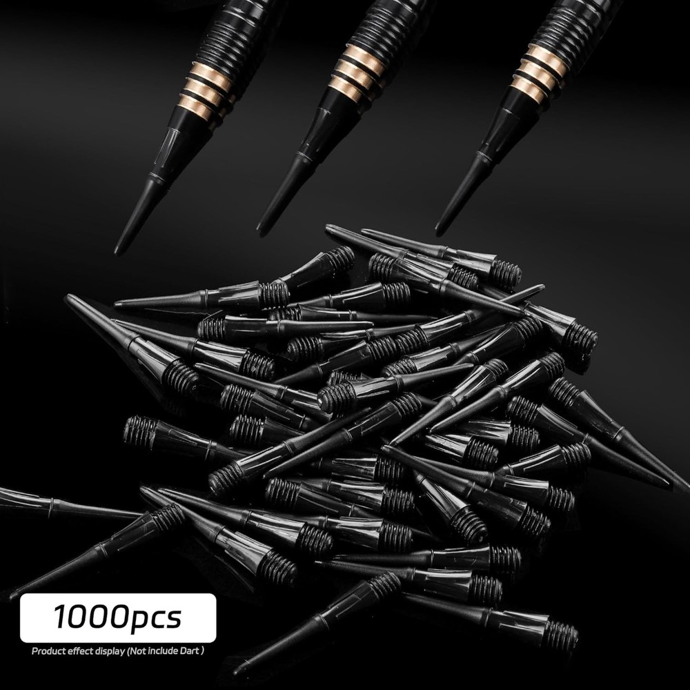 CyeeLife 2BA Thread Soft Tip Dart Points - Plastic Tips - 2BA, 1000pcs