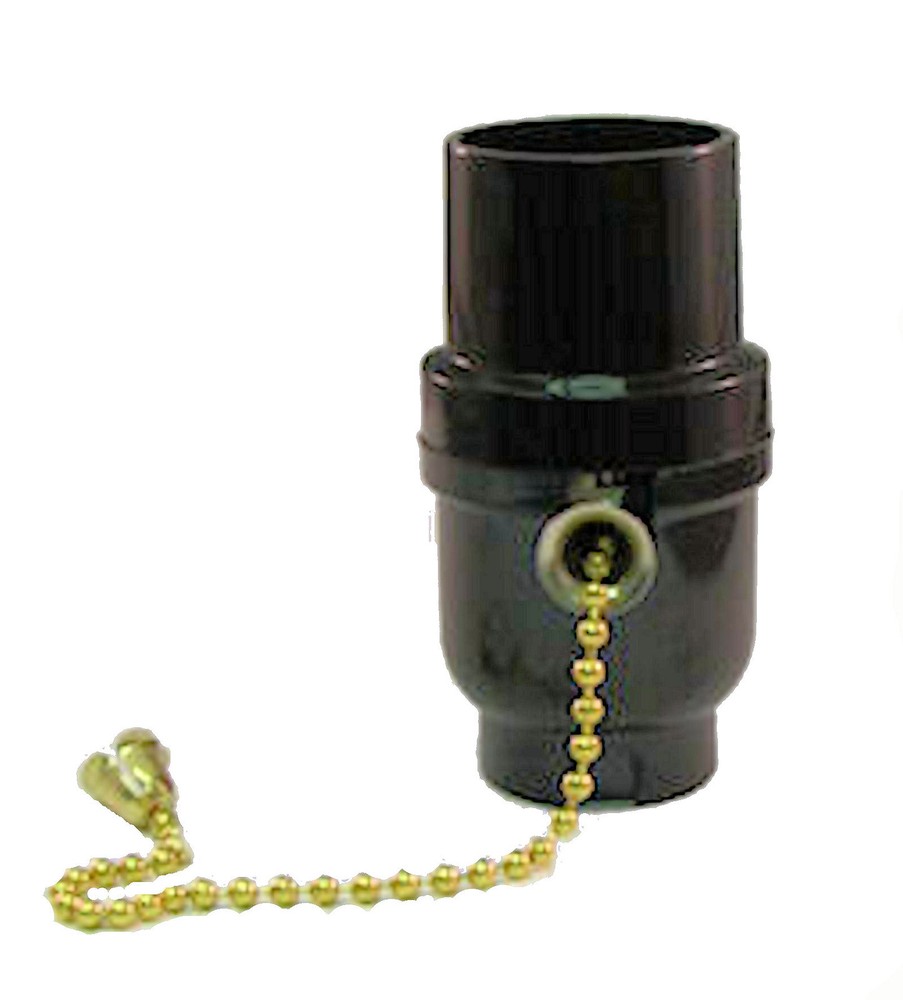 PHENOLIC OFF/ON BRASS PULL-CHAIN SOCKET     TR-34